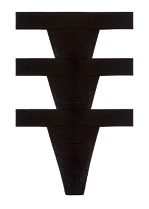 BAND THONG| 3 Piece | MultiPack | BLACK