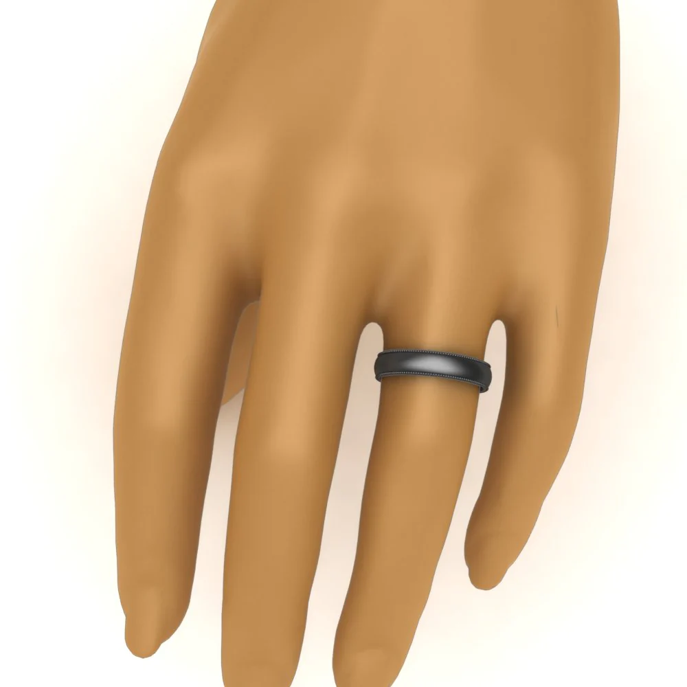 Milgrain Wedding Band | 4 mm - Image 112