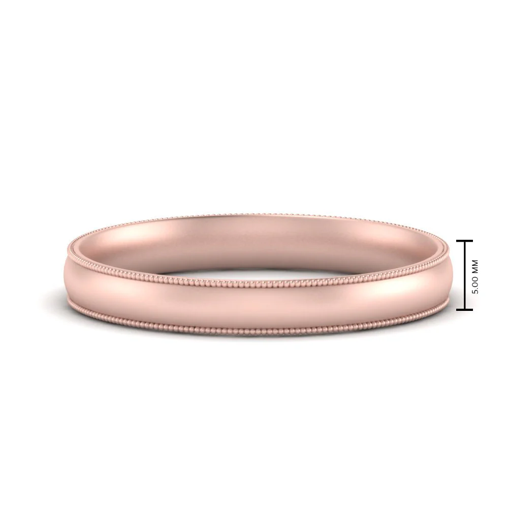 Milgrain Wedding Band | 4 mm - Image 18