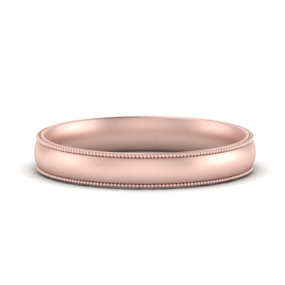 Milgrain Wedding Band | 4 mm - Image 33