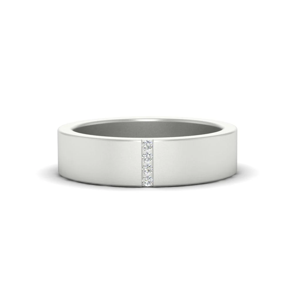 4 Stone Diamond Wedding Band