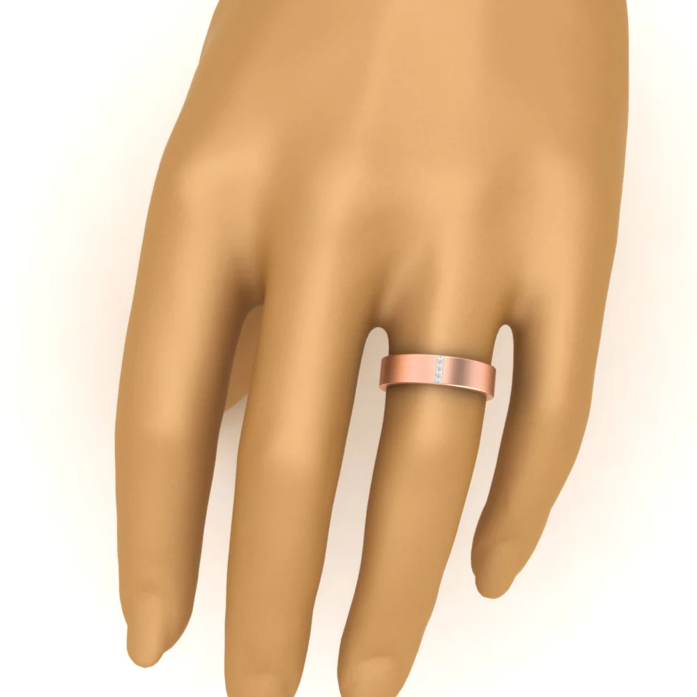 4 Stone Diamond Wedding Band - Image 11