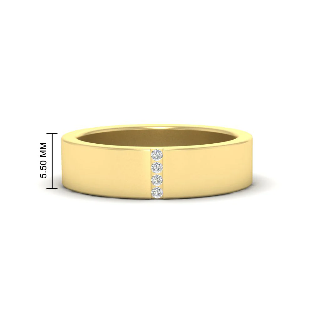 4 Stone Diamond Wedding Band - Image 14