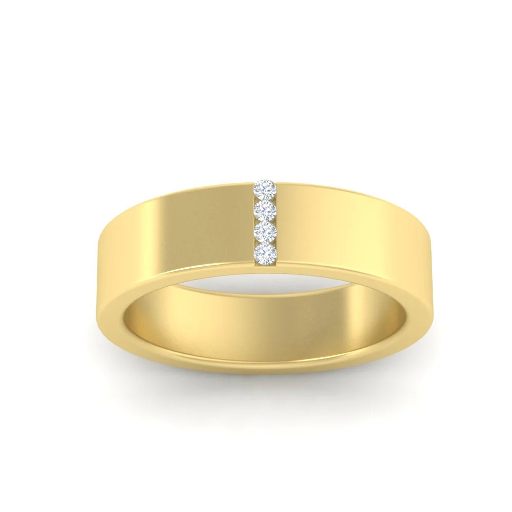 4 Stone Diamond Wedding Band - Image 15