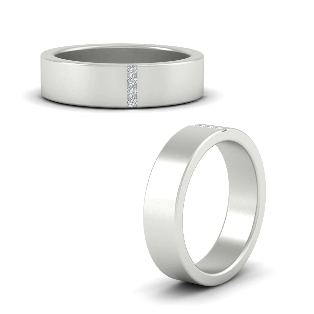 4 Stone Diamond Wedding Band - Image 2