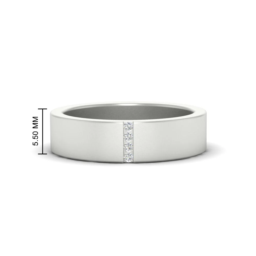 4 Stone Diamond Wedding Band - Image 3