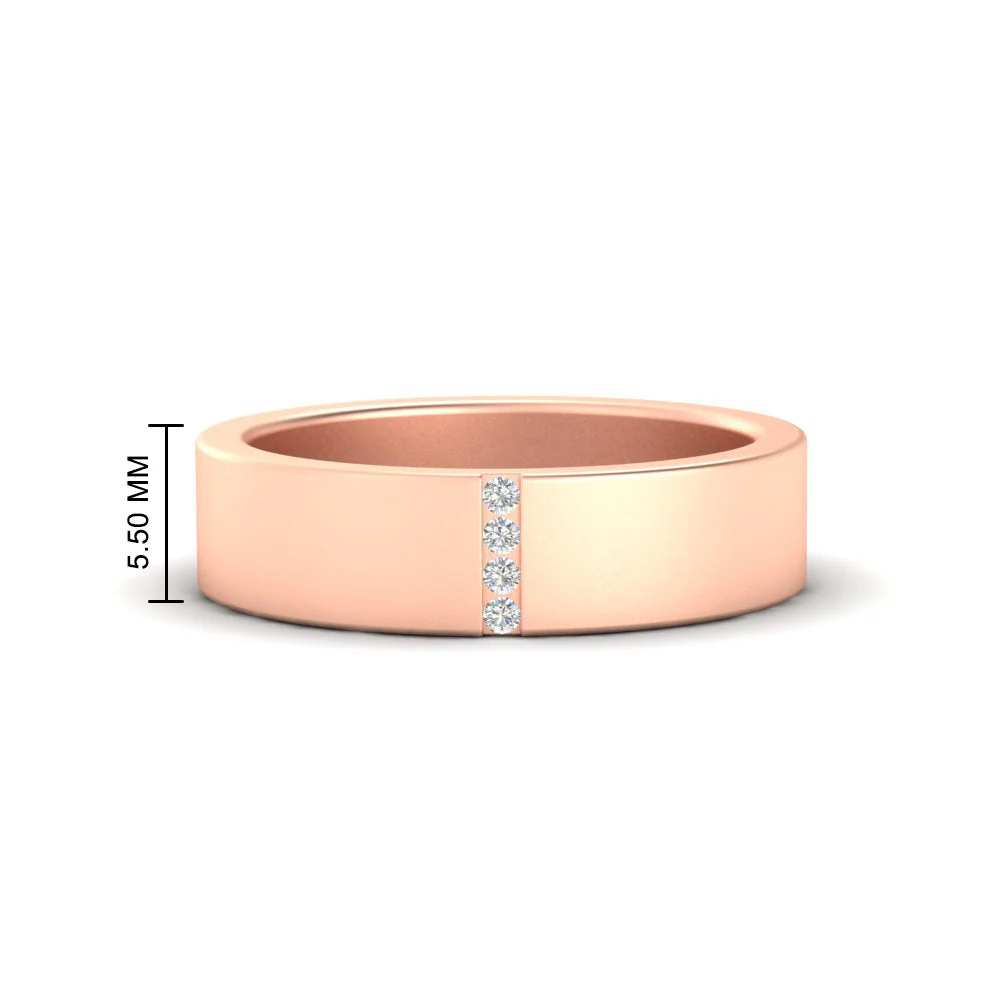 4 Stone Diamond Wedding Band - Image 7