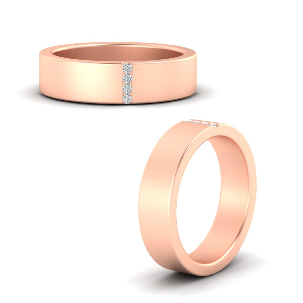 4 Stone Diamond Wedding Band - Image 9