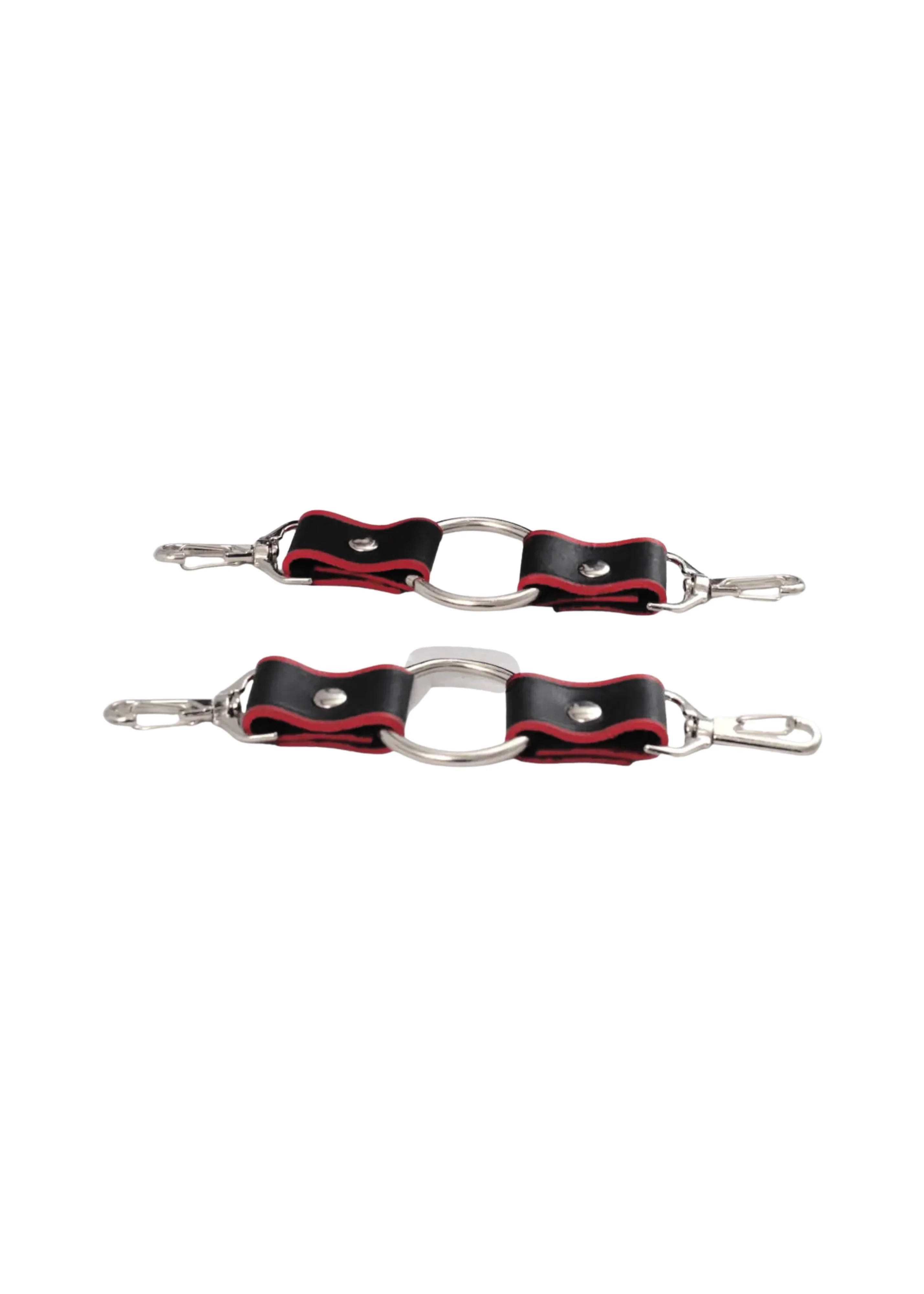 9 Piece Bondage Kit | Black Red Soft Padded Leather - Image 4