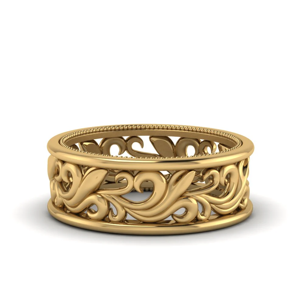 Antique Wide Filigree Band - Image 10