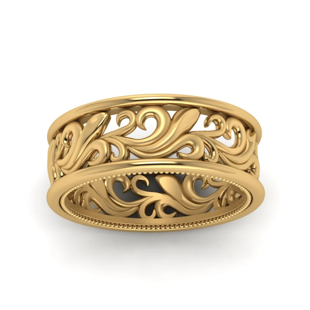 Antique Wide Filigree Band - Image 12