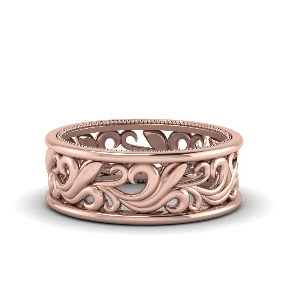Antique Wide Filigree Band - Image 6