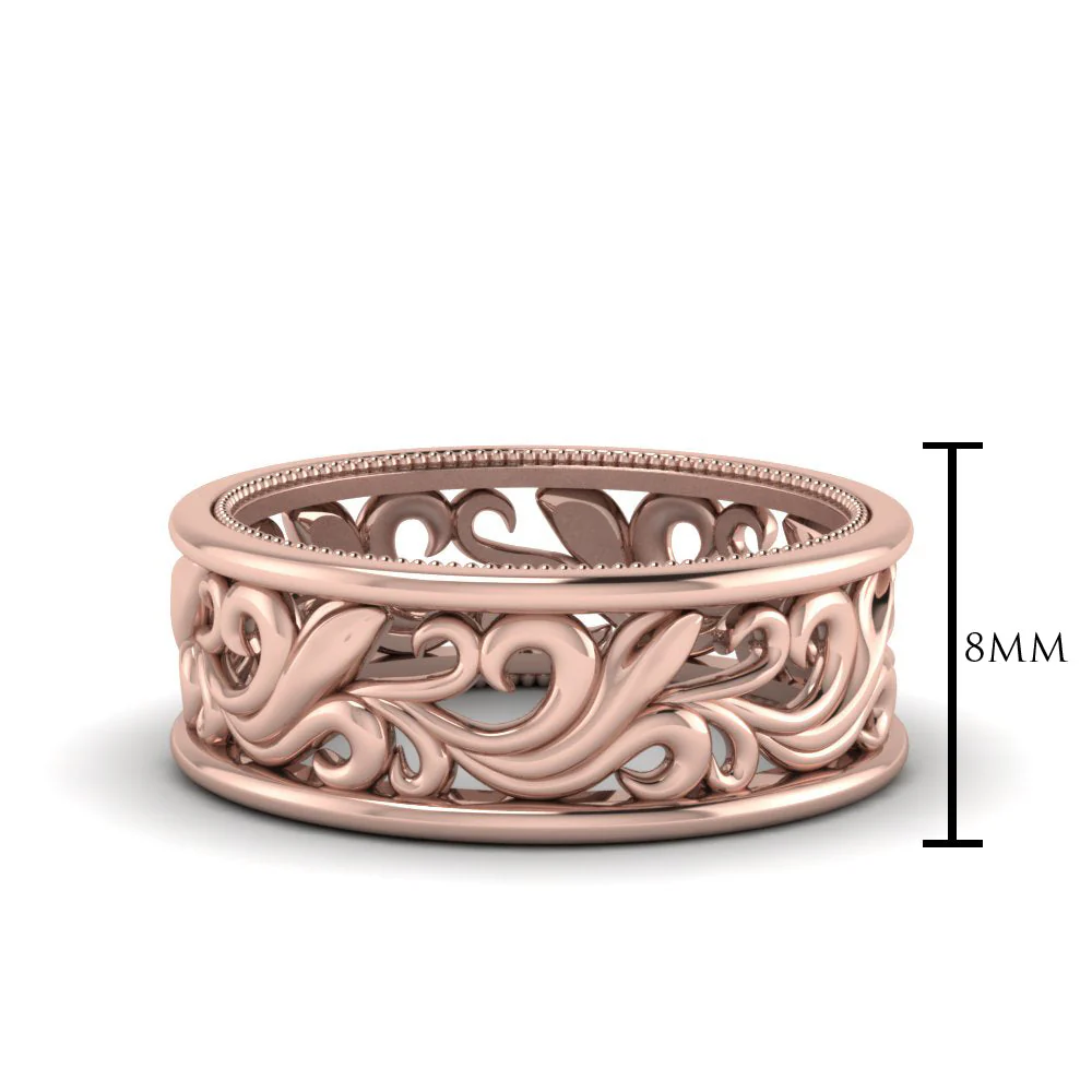 Antique Wide Filigree Band - Image 7