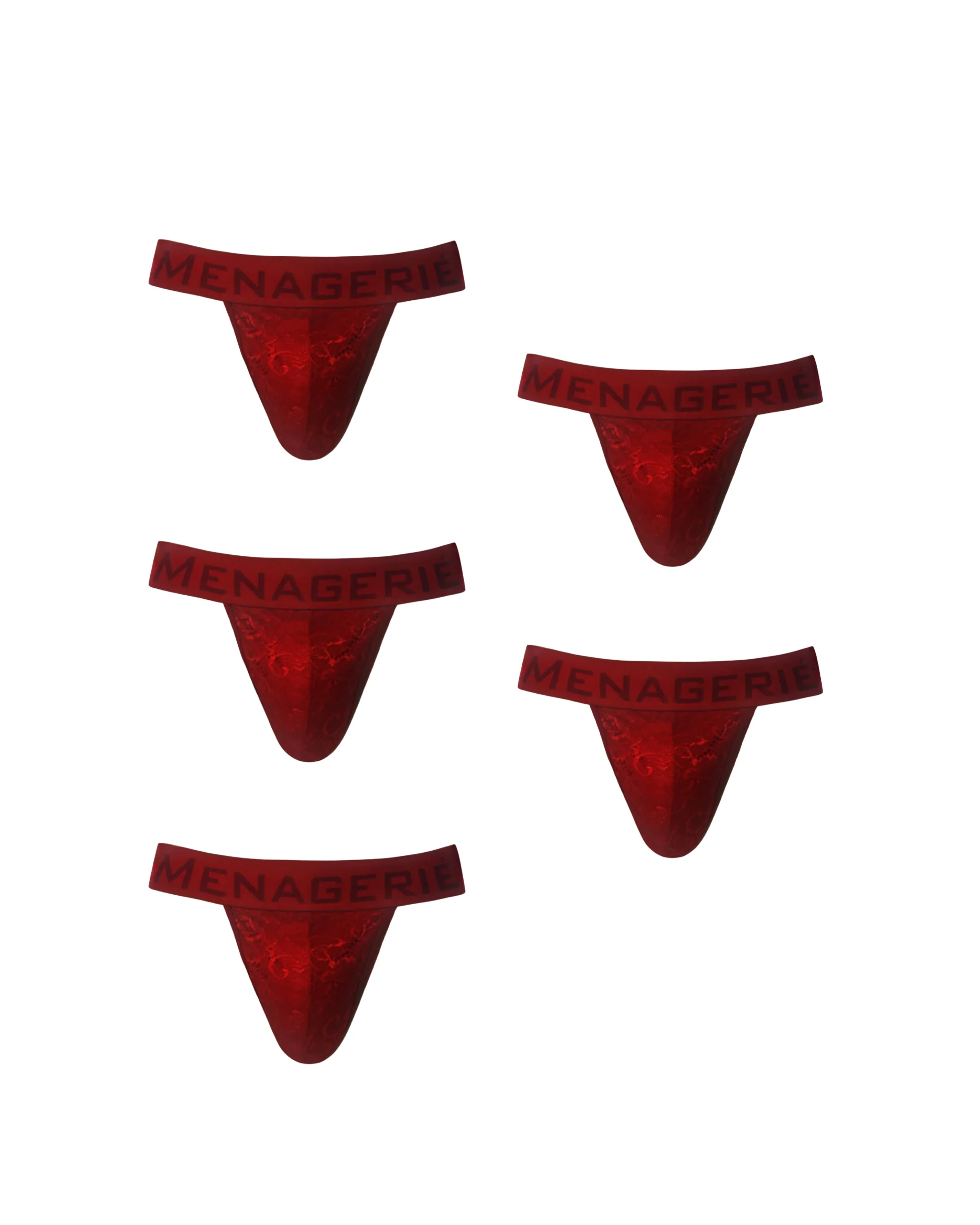 BAND THONG| 5 Piece | MultiPack | RED