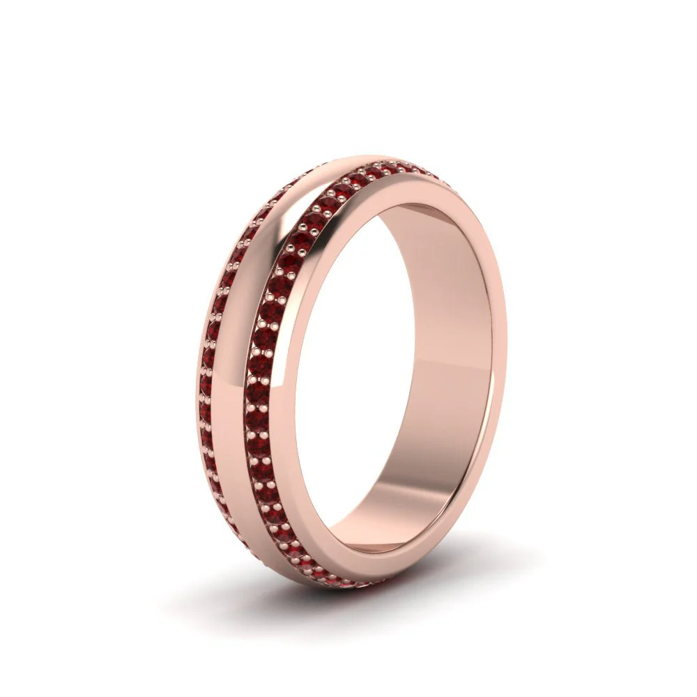 Beveled Edge Matte Eternity | Engagement Ring - Image 29