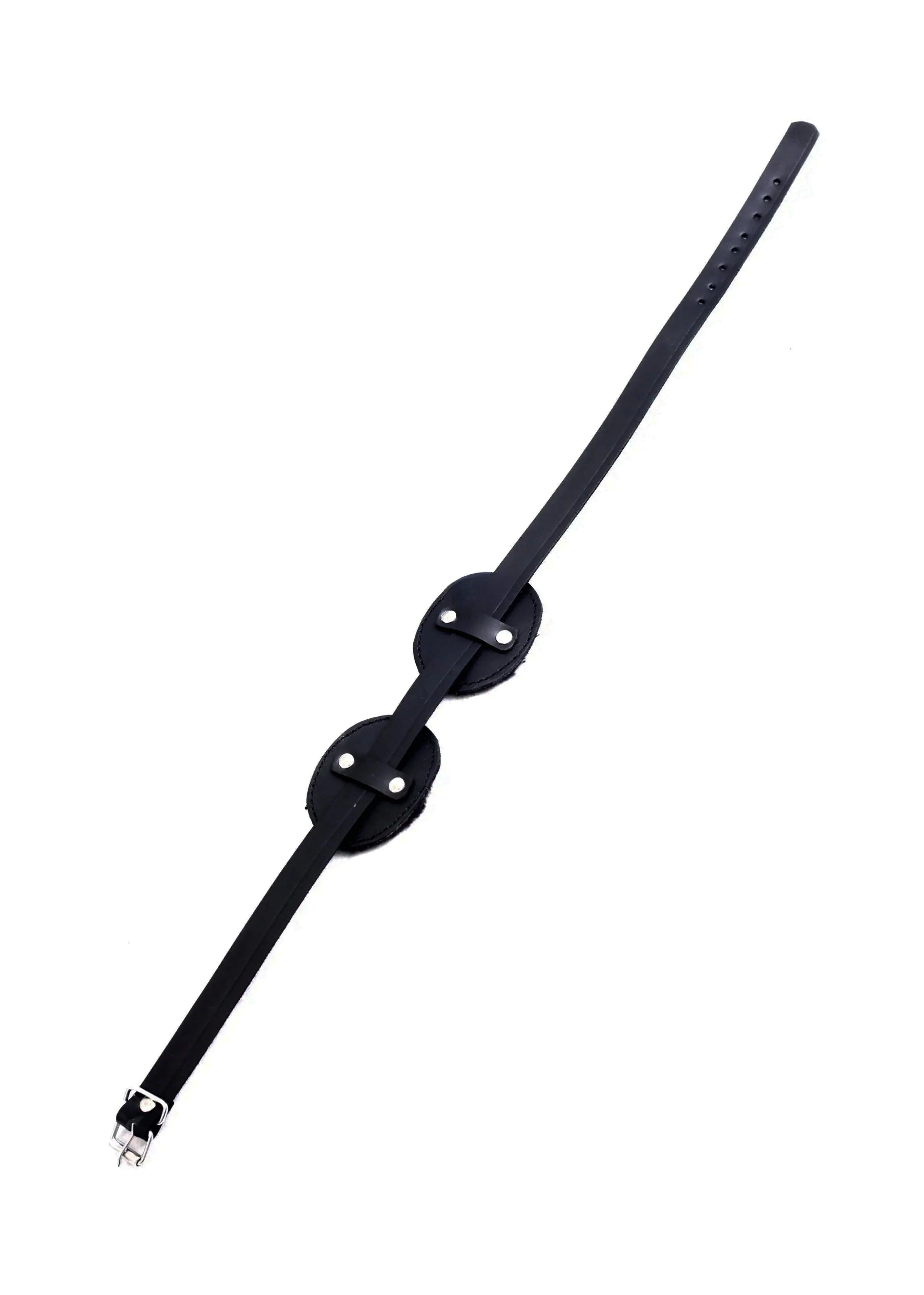 Aviator Style Adjustable Blindfold | Leather and Fur Lining - Image 3