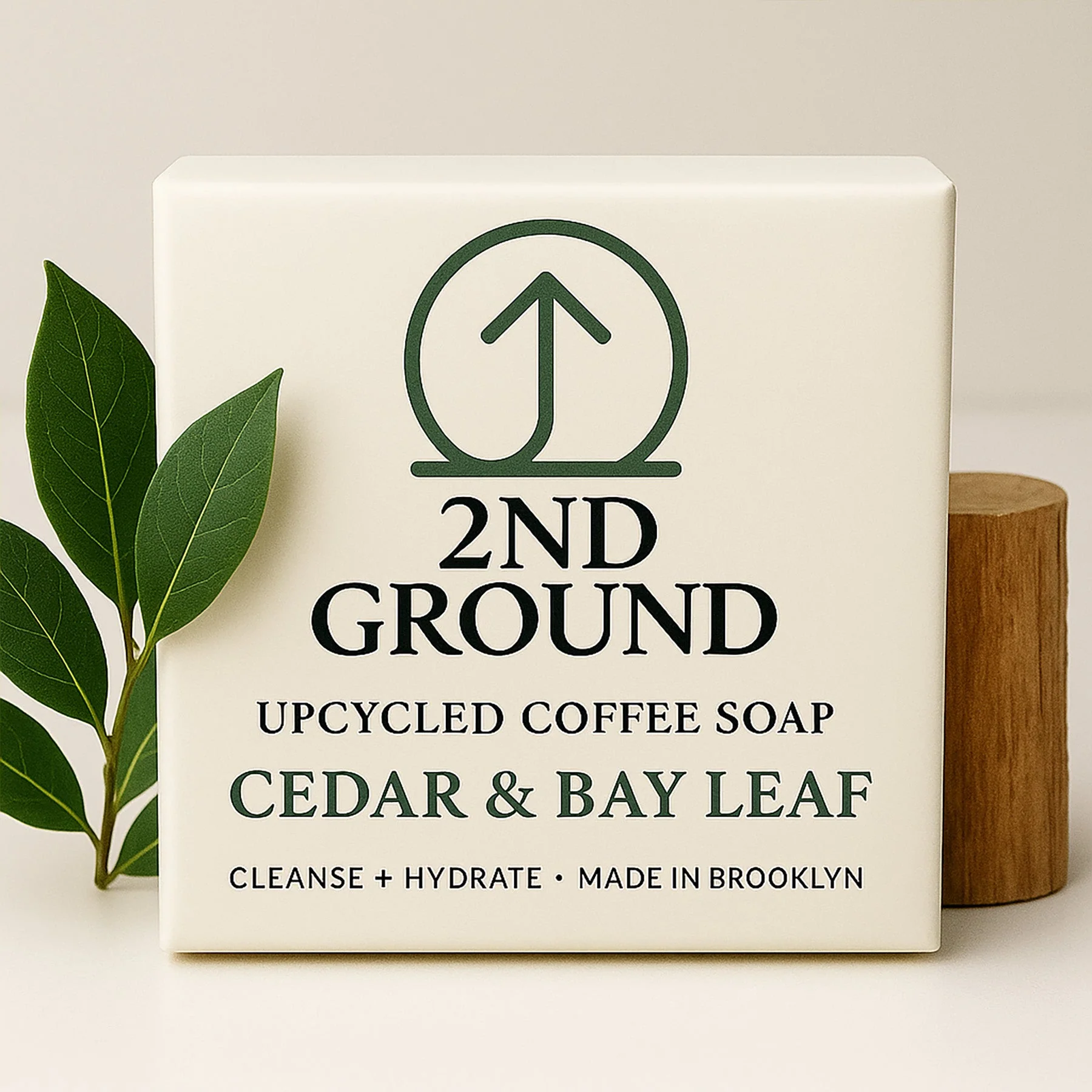 Cedar + Bay Leaf | Coffee Soap | Exfoliating, Hydrating, Zero-Waste - Image 5