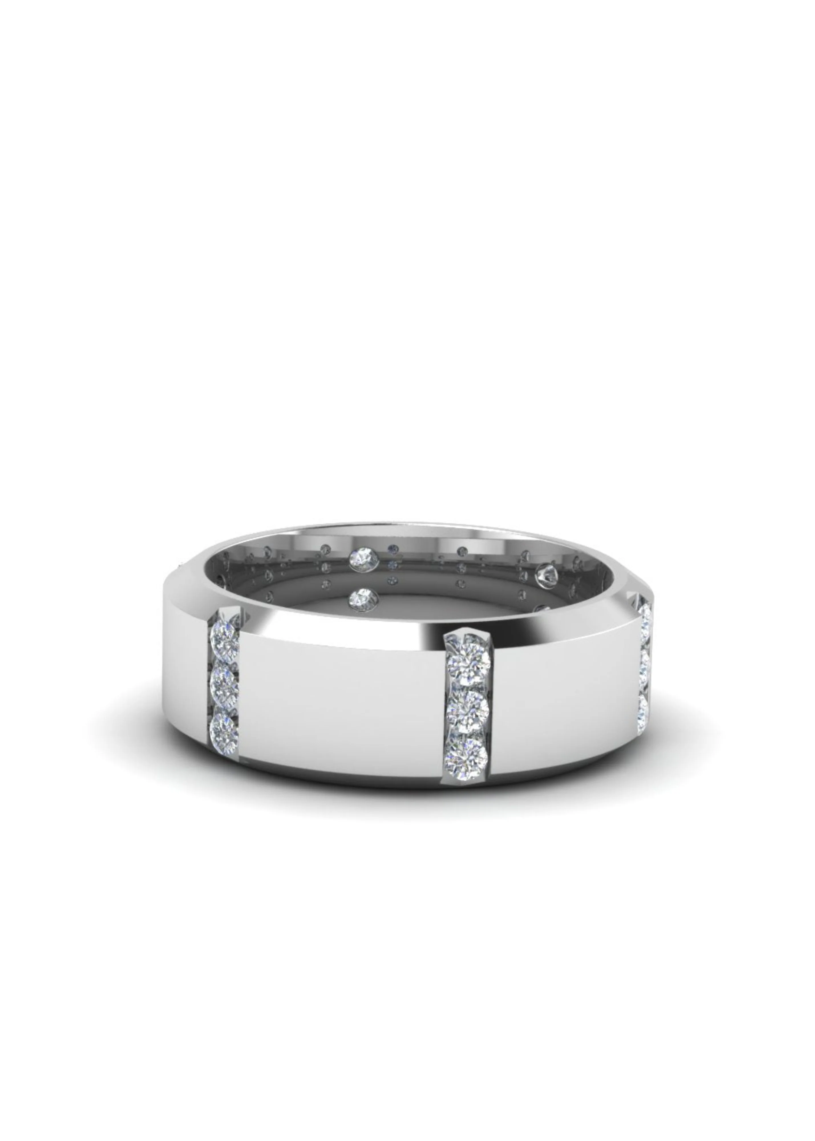 Channel Set 3 Stone | Anniversary Ring