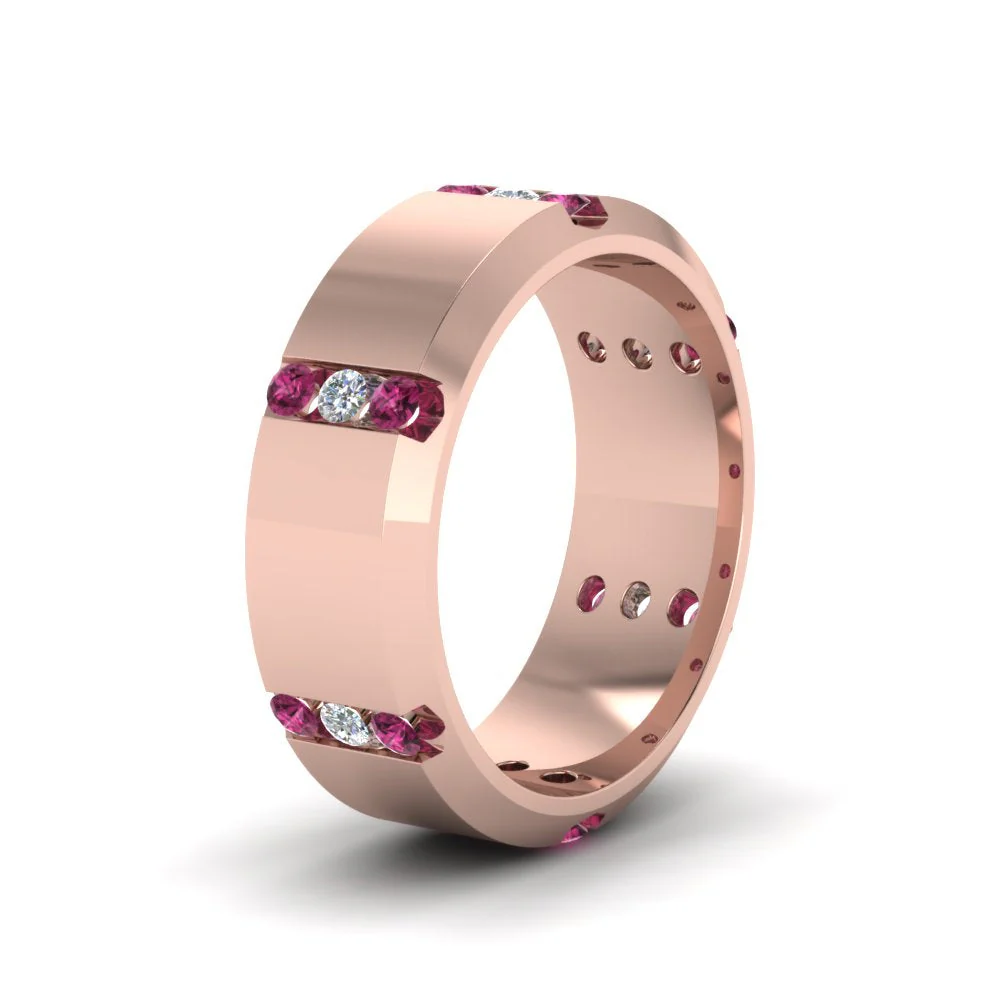 Channel Set 3 Stone | Anniversary Ring - Image 13