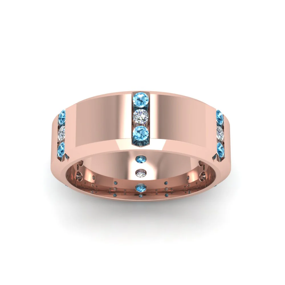 Channel Set 3 Stone | Anniversary Ring - Image 24