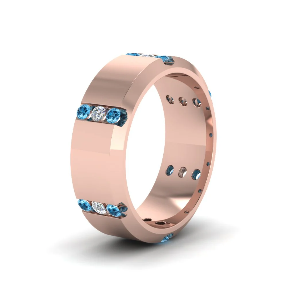 Channel Set 3 Stone | Anniversary Ring - Image 25