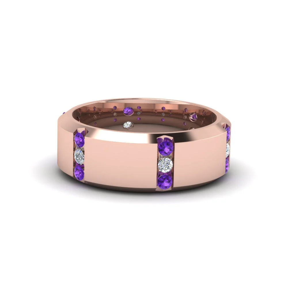 Channel Set 3 Stone | Anniversary Ring - Image 26