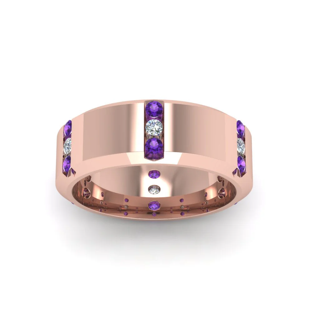 Channel Set 3 Stone | Anniversary Ring - Image 27