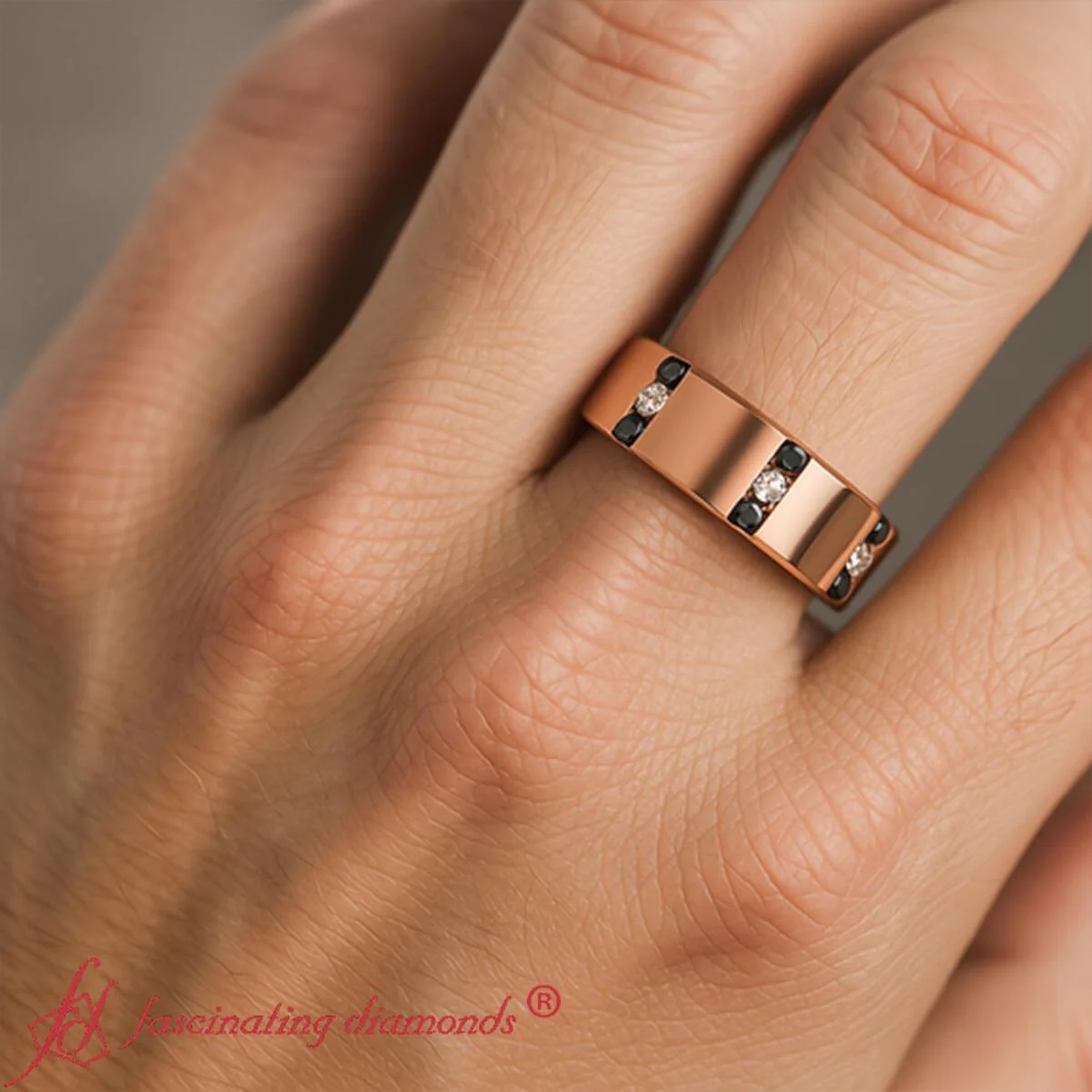 Channel Set 3 Stone | Anniversary Ring - Image 30