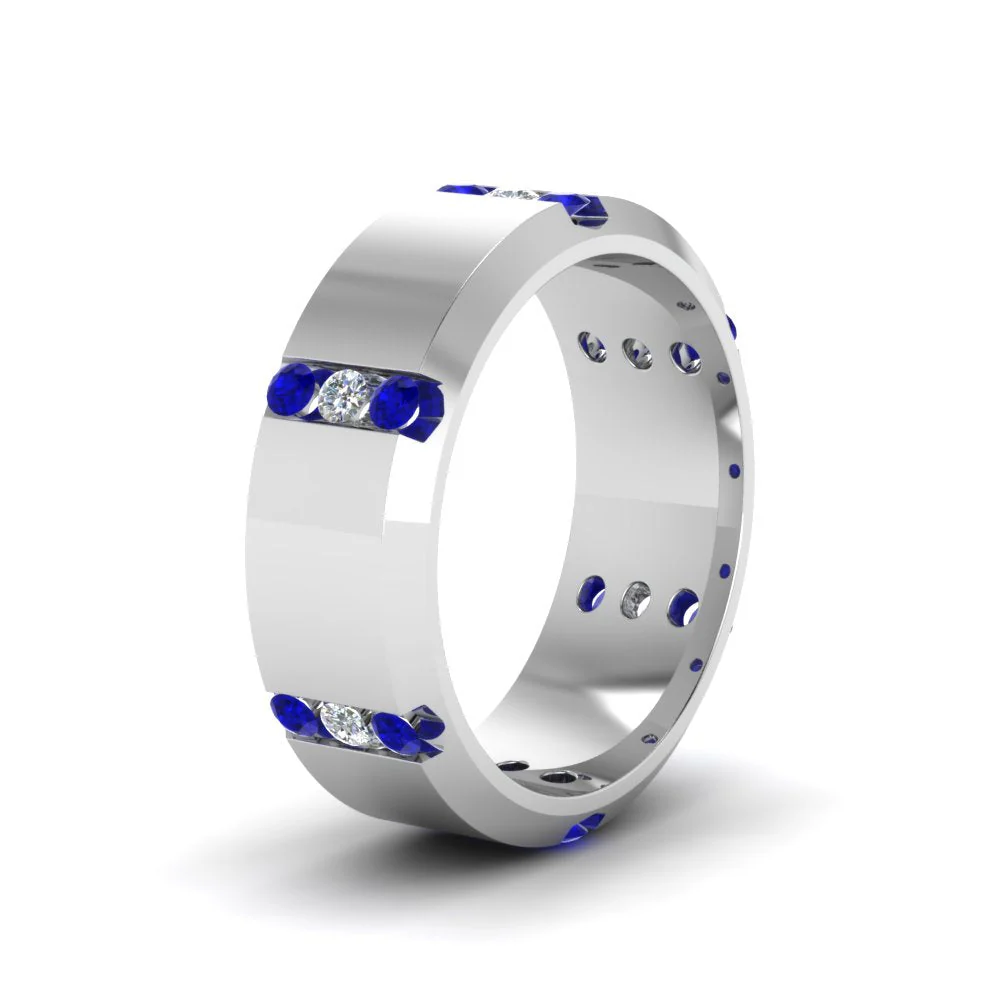 Channel Set 3 Stone | Anniversary Ring - Image 35