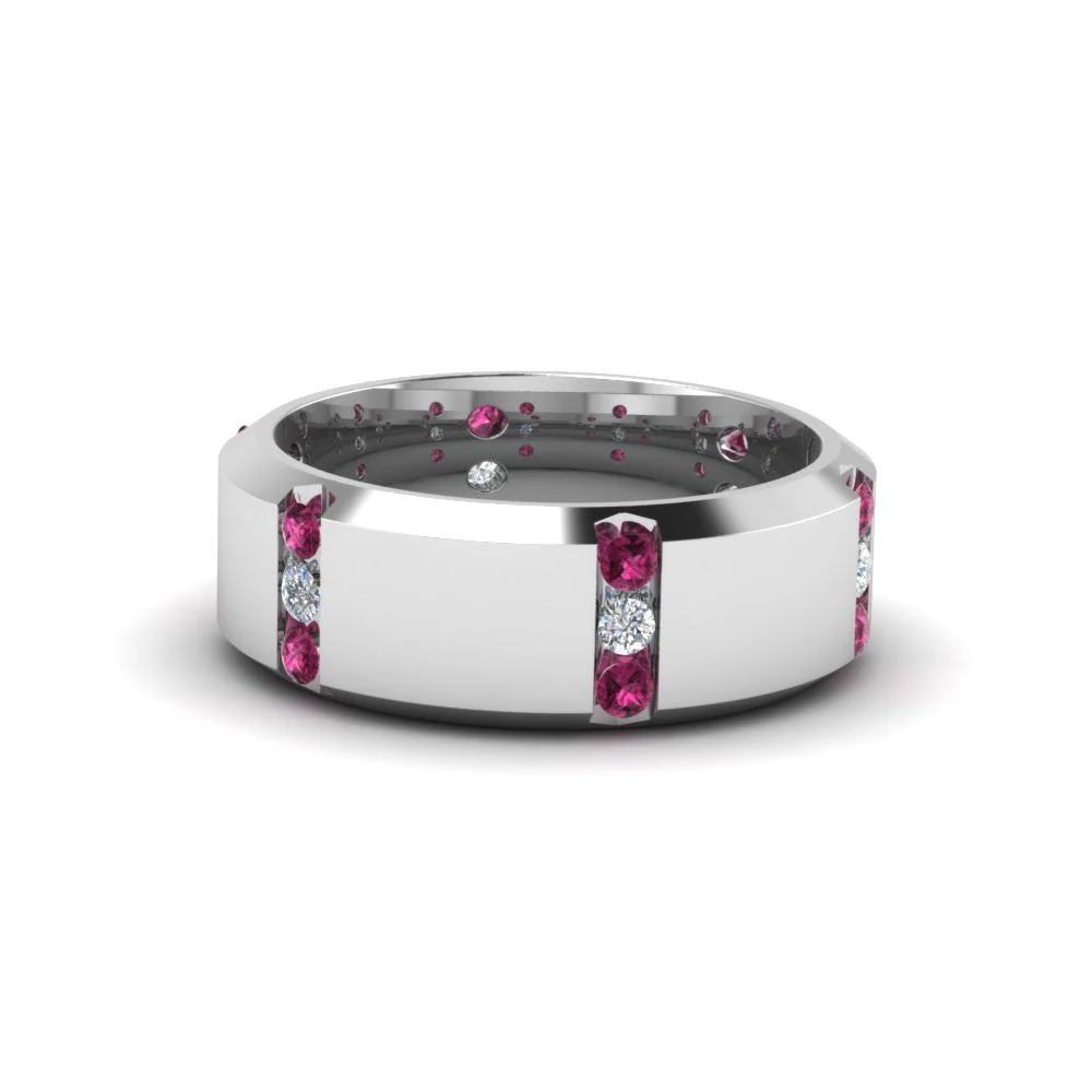 Channel Set 3 Stone | Anniversary Ring - Image 36