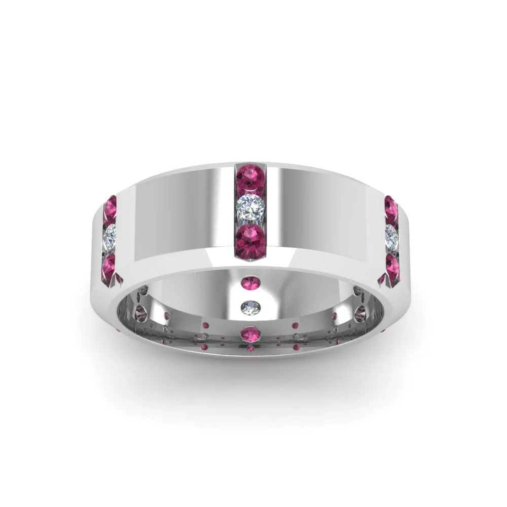 Channel Set 3 Stone | Anniversary Ring - Image 37