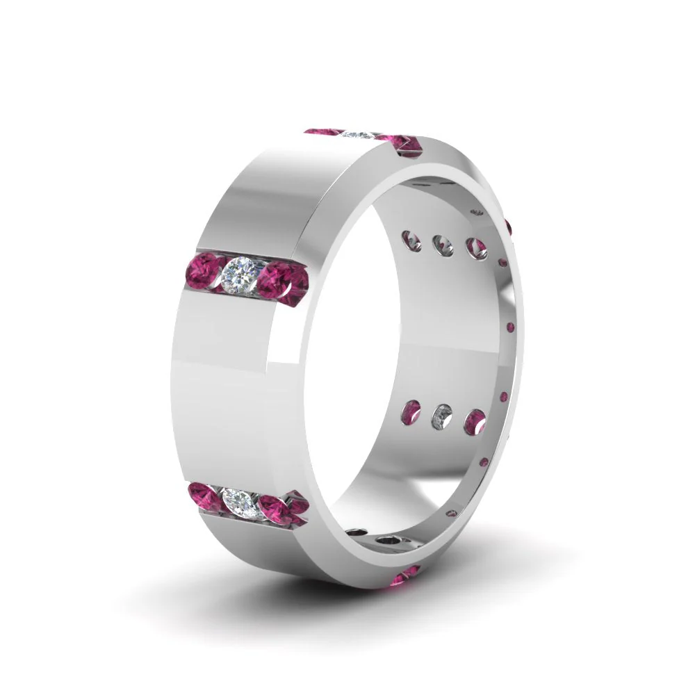 Channel Set 3 Stone | Anniversary Ring - Image 38