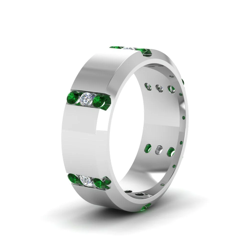 Channel Set 3 Stone | Anniversary Ring - Image 44