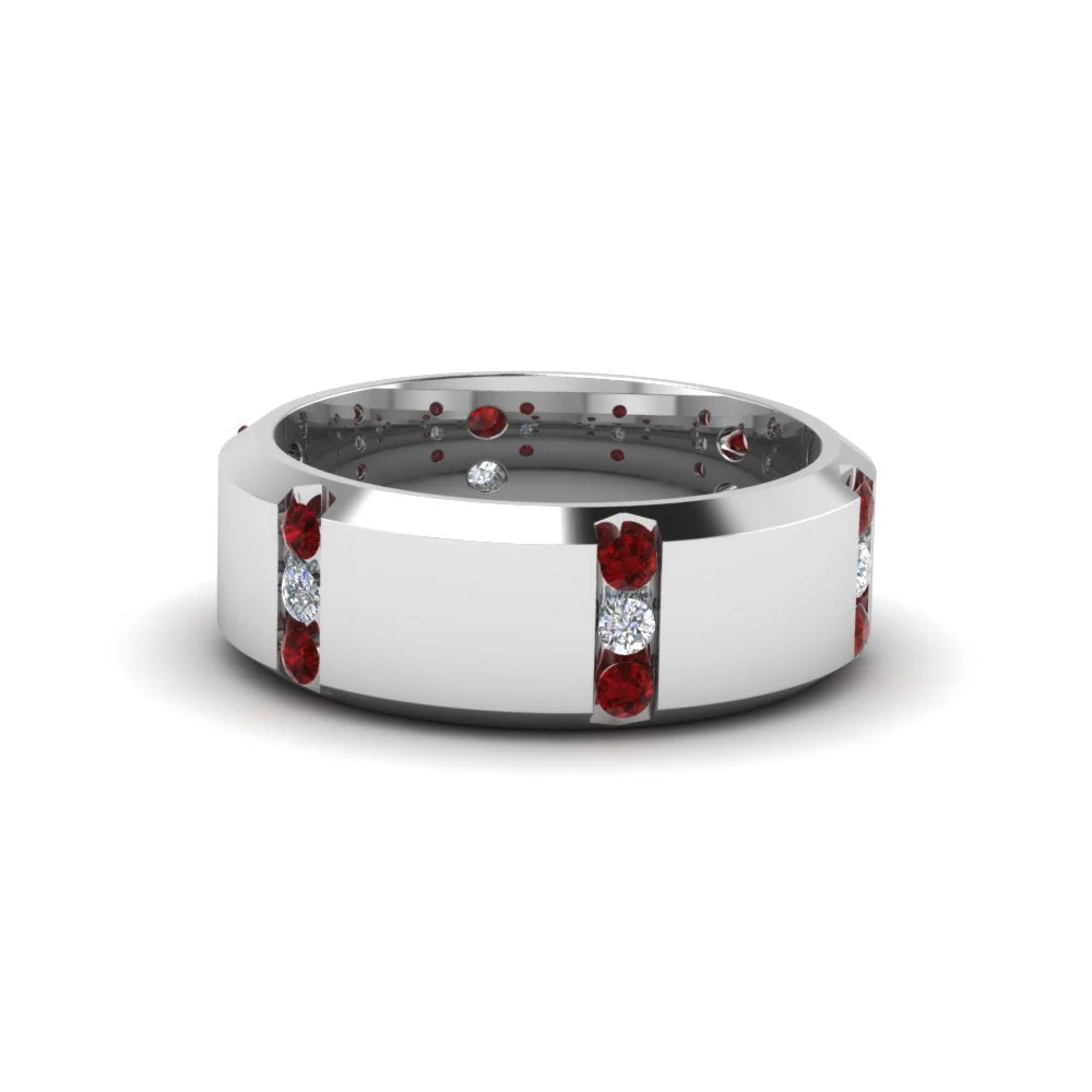 Channel Set 3 Stone | Anniversary Ring - Image 45
