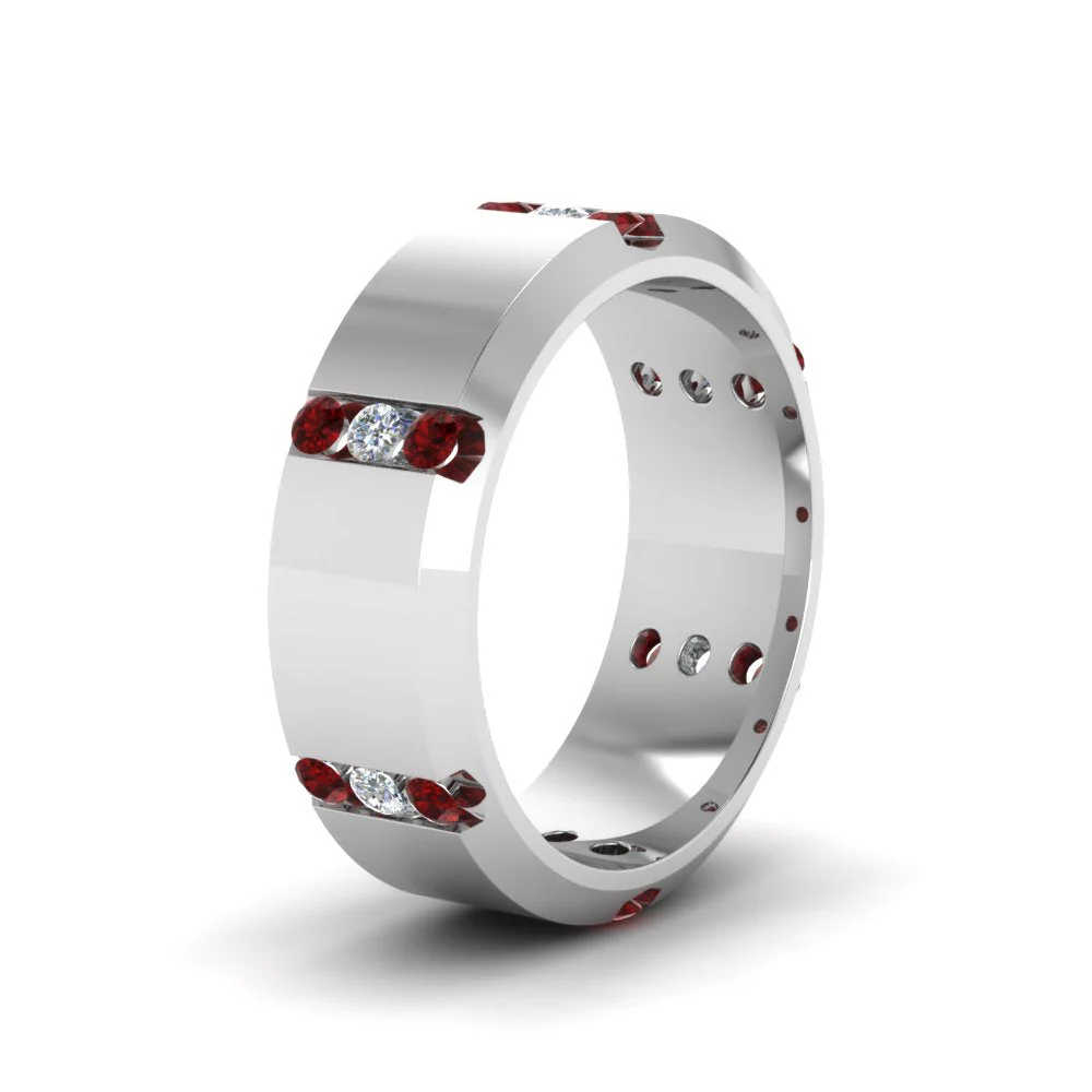 Channel Set 3 Stone | Anniversary Ring - Image 47