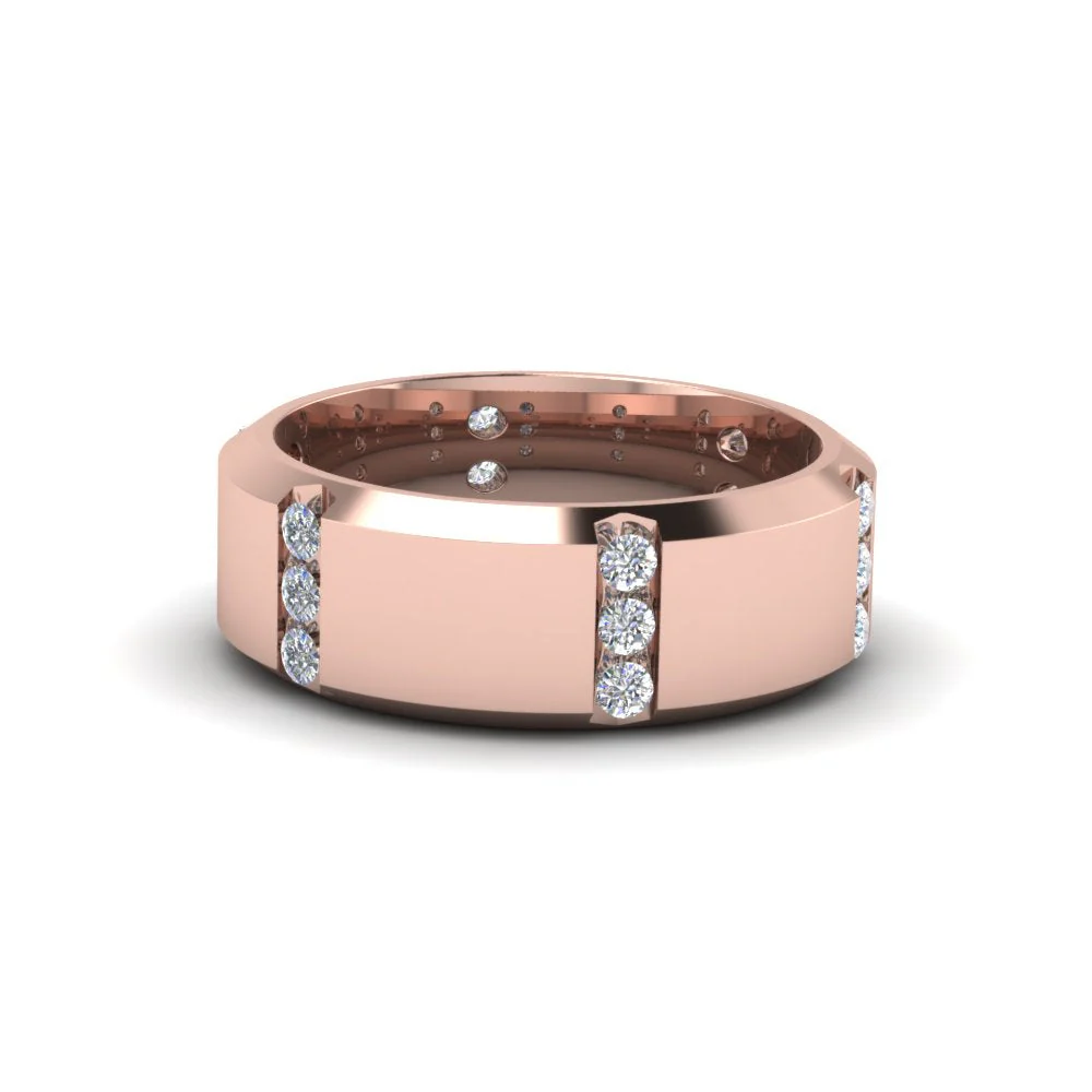 Channel Set 3 Stone | Anniversary Ring - Image 5