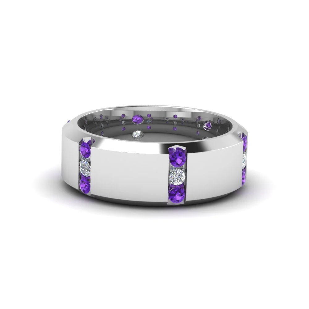 Channel Set 3 Stone | Anniversary Ring - Image 51