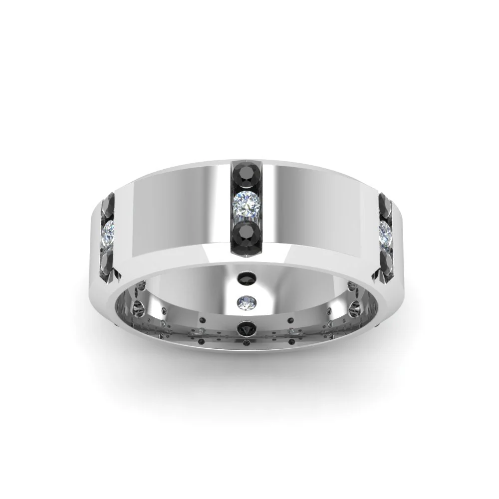 Channel Set 3 Stone | Anniversary Ring - Image 55