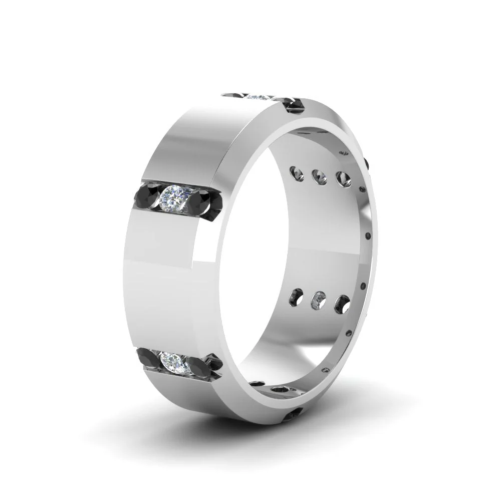 Channel Set 3 Stone | Anniversary Ring - Image 56