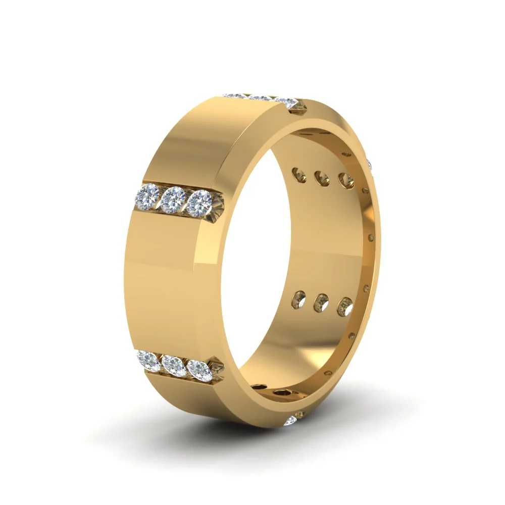 Channel Set 3 Stone | Anniversary Ring - Image 59