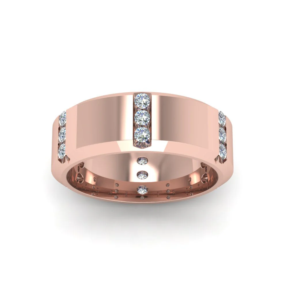 Channel Set 3 Stone | Anniversary Ring - Image 6