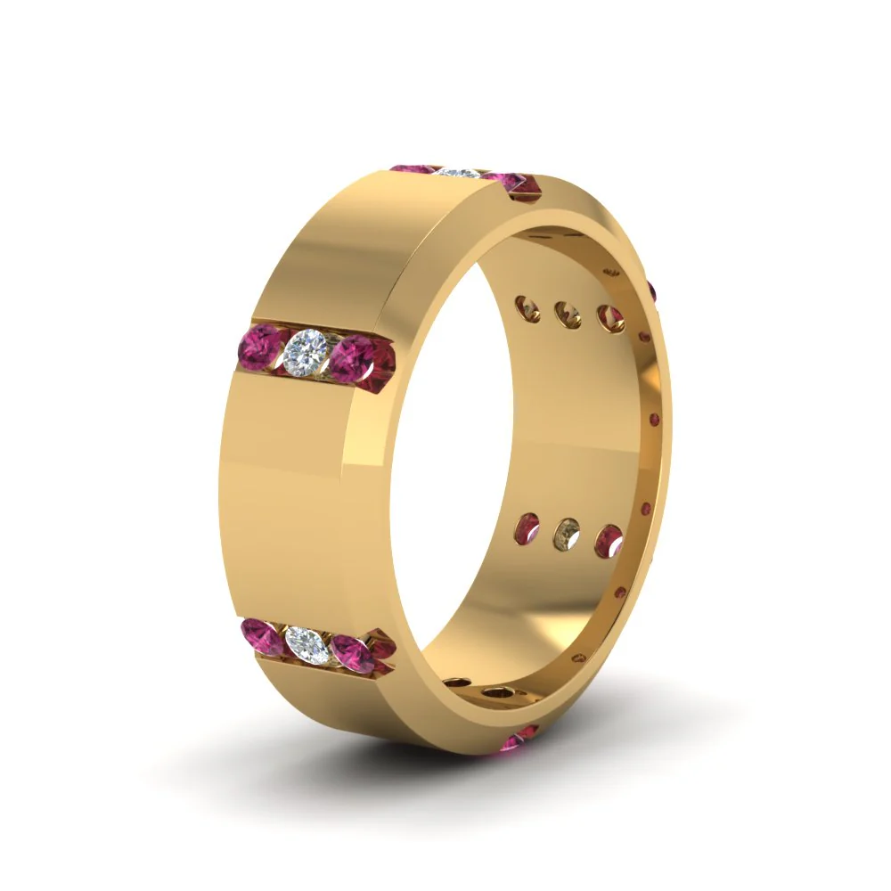 Channel Set 3 Stone | Anniversary Ring - Image 65