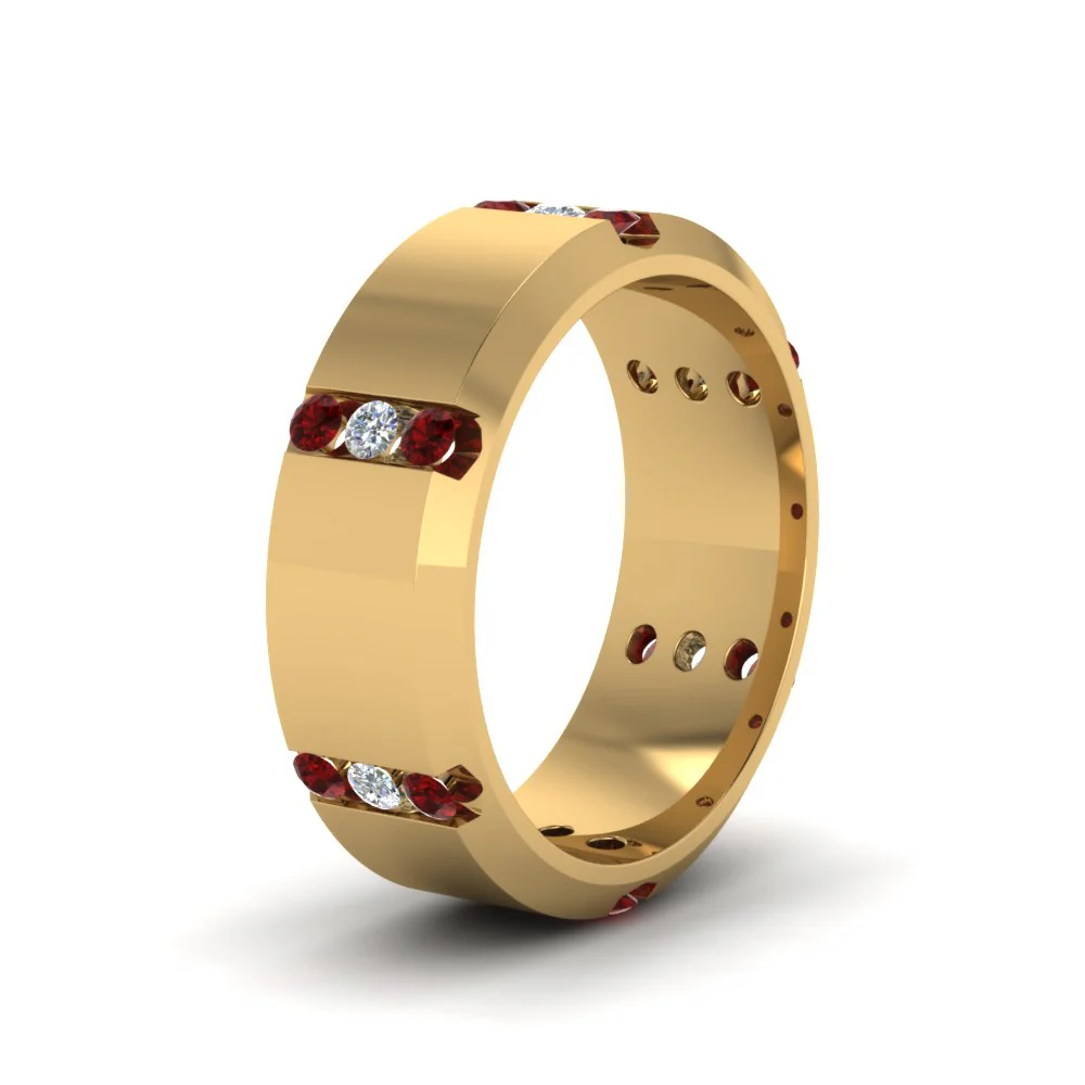 Channel Set 3 Stone | Anniversary Ring - Image 74