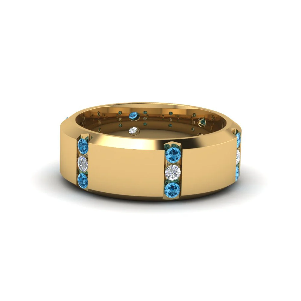 Channel Set 3 Stone | Anniversary Ring - Image 75