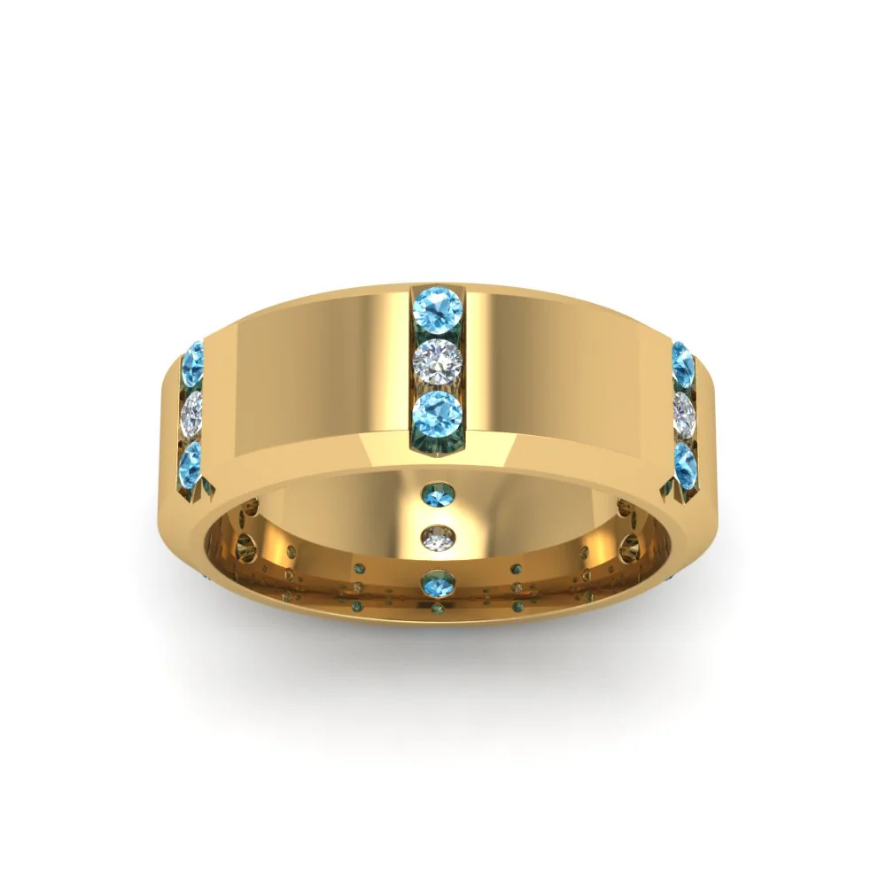 Channel Set 3 Stone | Anniversary Ring - Image 76