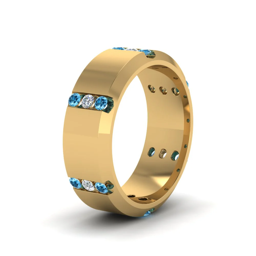 Channel Set 3 Stone | Anniversary Ring - Image 77