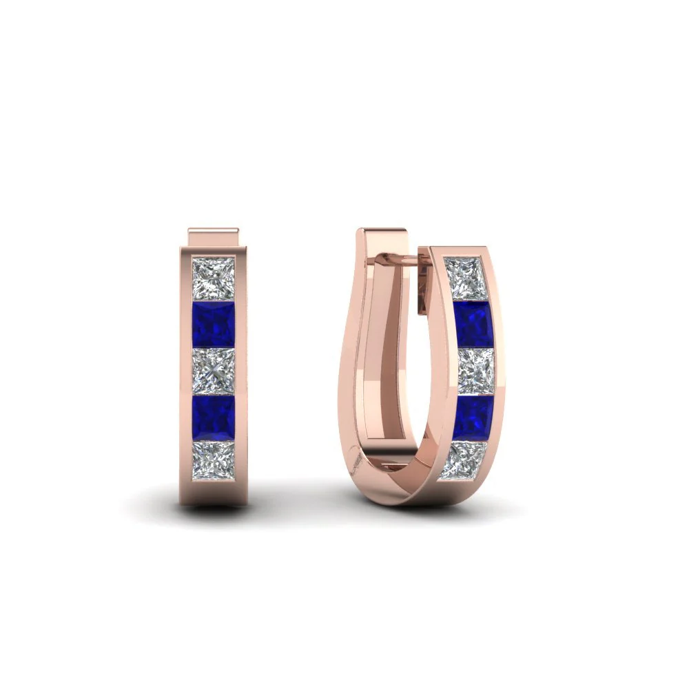 Channel Set Huggie Hoop Earring - Image 17