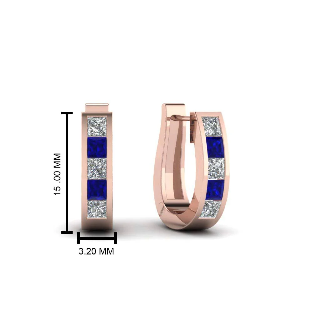 Channel Set Huggie Hoop Earring - Image 18