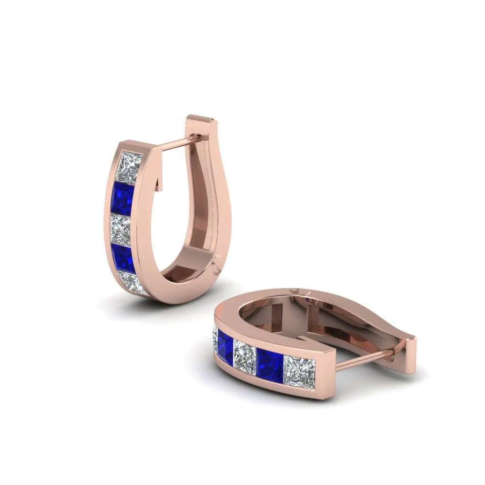 Channel Set Huggie Hoop Earring - Image 21