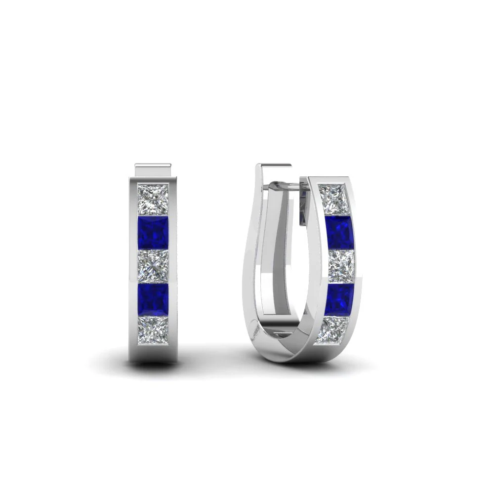 Channel Set Huggie Hoop Earring - Image 22